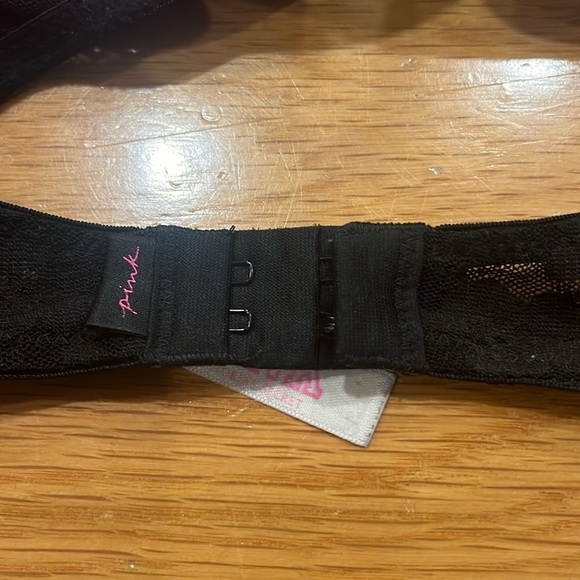 Pink Victoria’s Secret black lace everywhere push-up bra size 36B . - Picture 8 of 8